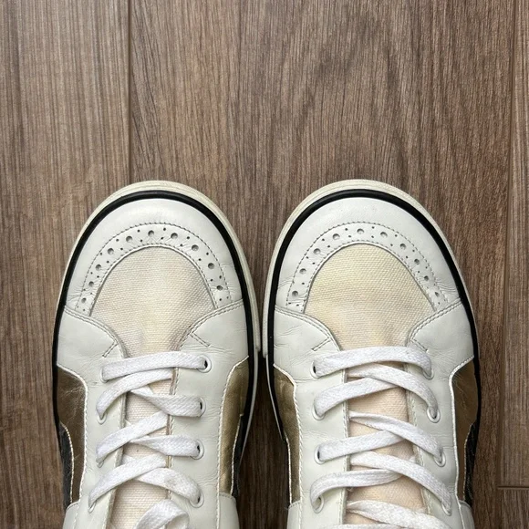 Louis Vuitton Black Denim + Leather High Top Sneakers | 38 - Picture 14 of 16